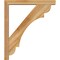 Ekena Millwork Olympic Block Rough Sawn Bracket w/ Offset Brace, Western Red Cedar, 4"W x 24"D x 28"H BKT0402X24X28OLY05RWR - alternate 4